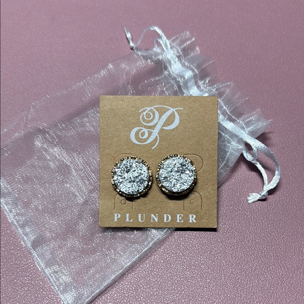 Plunder Sparkling Gold and Silver Earrings